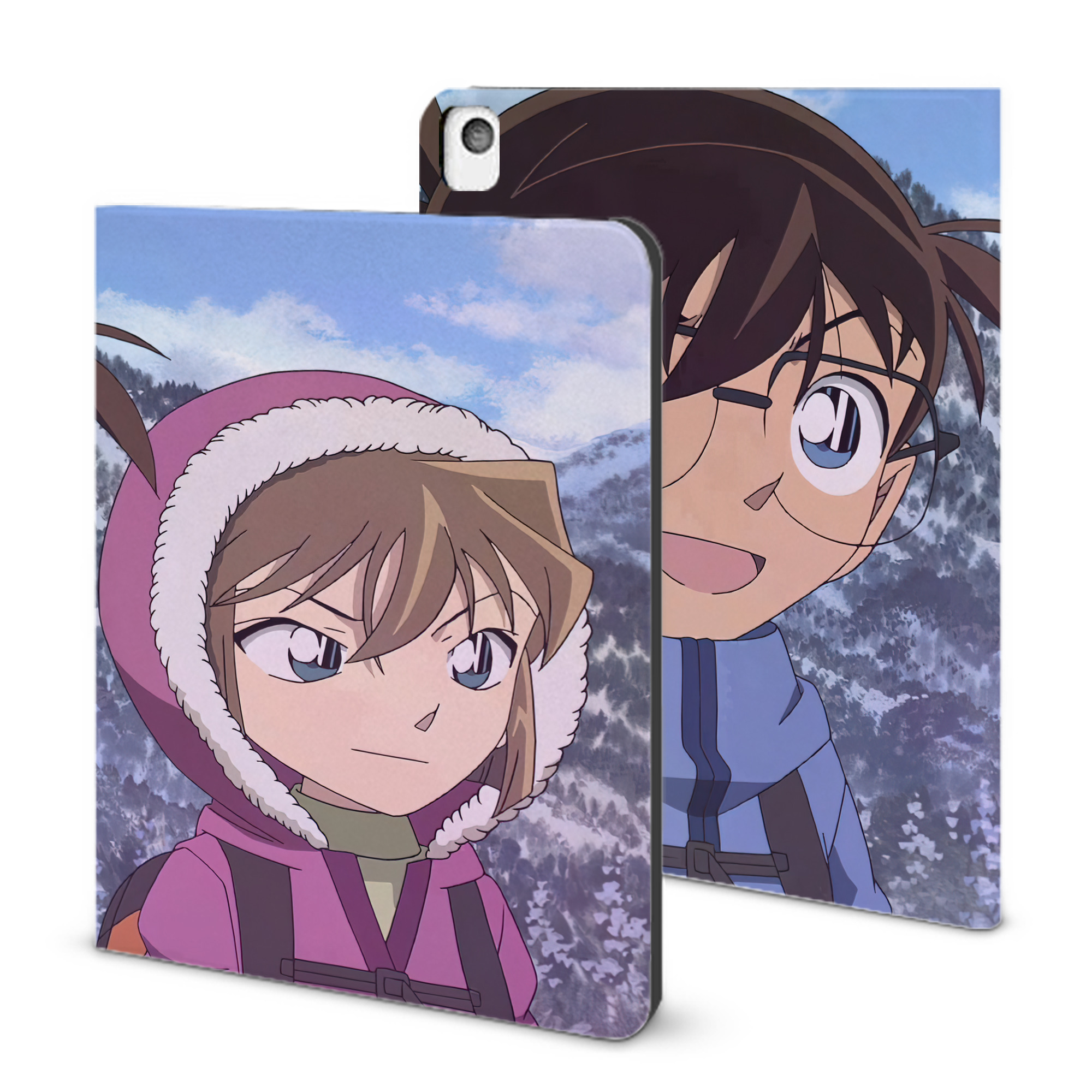 （画像用） 名探偵コナン Detective Conan IPadケース ペンホルダー付き ブックスタイルデザイン